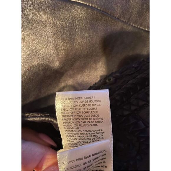 NWT Free People City Slicker Leather Mini Dress Size 10 retail $695 - Picture 5 of 6